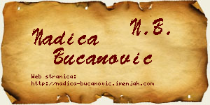 Nadica Bučanović vizit kartica